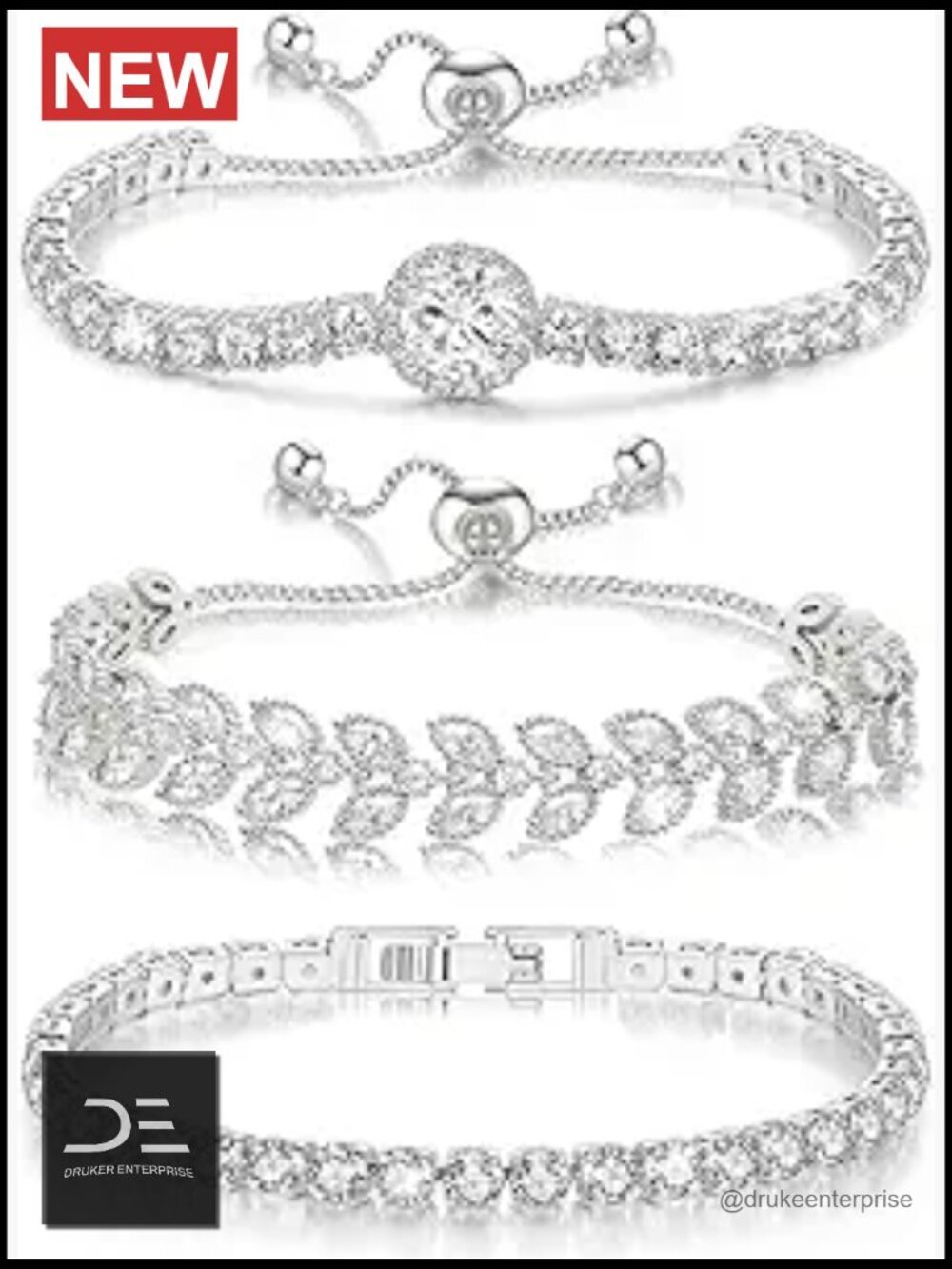 Tennis Bracelet Cubic Zirconia Bracelet Gold Plated Bracelet Women